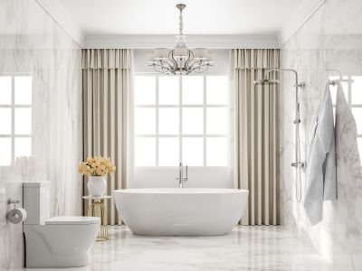 Modern Bathroom with Freestanding Tub