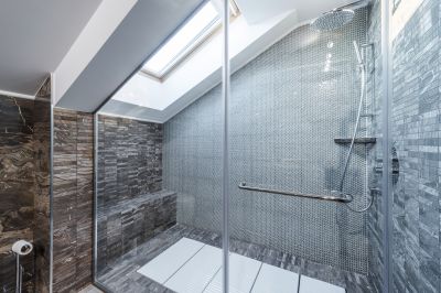 Elegant Shower with Frameless Glass